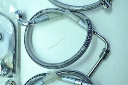 OEM Harley-Davidson 45204-97B Stainless Steel Brake Line Kit NOS