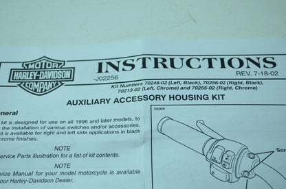 NEW OEM Harley Davidson Auxiliary Accessory Switch Housing 70255-02 NOS