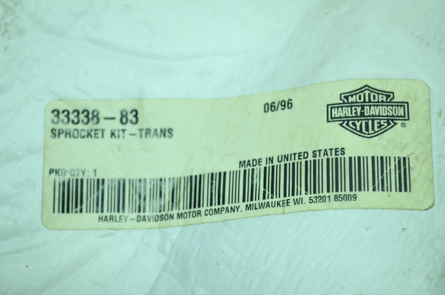 OEM Harley-Davidson 33338-83 Transmission Sprocket Kit NOS