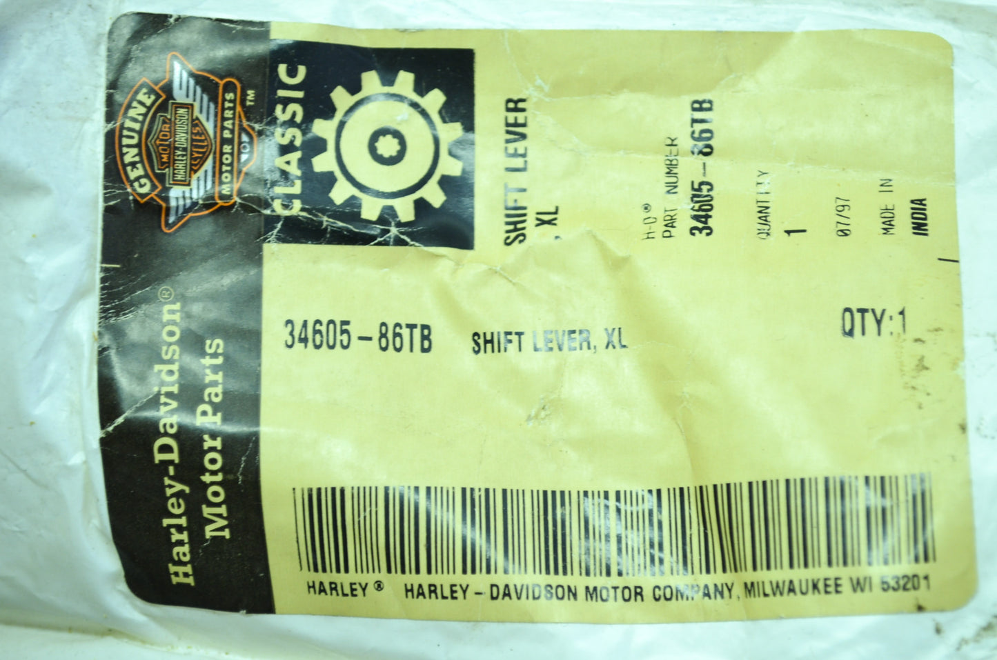 OEM Harley-Davidson 34605-86TB Shift Lever NOS