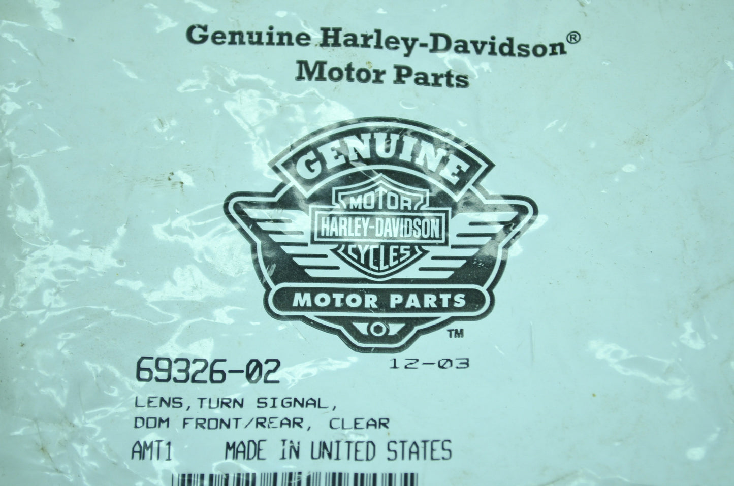 NEW OEM Harley-Davidson Signal Lens Clear 69326-02 NOS