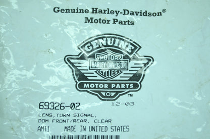 NEW OEM Harley-Davidson Signal Lens Clear 69326-02 NOS