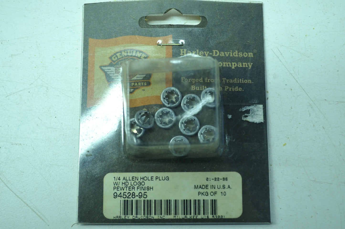 Harley-Davidson 1/4 Allen Hole Plugs Qty 10 NOS