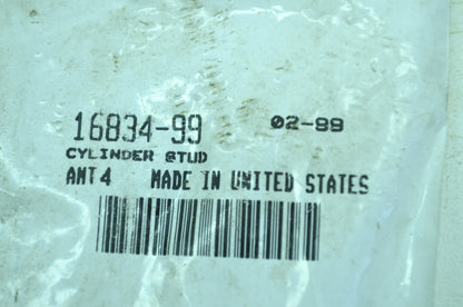 OEM Harley-Davidson 16834-99 Cylinder Base Stud Qty 4 NOS