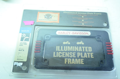 NEW OEM Harley Davidson LED License Plate Frame Black XL FXD Softail 59478-04 NO