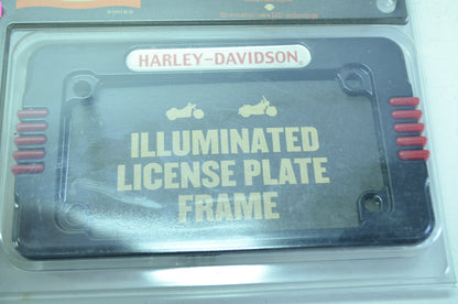 NEW OEM Harley Davidson LED License Plate Frame Black XL FXD Softail 59478-04 NO