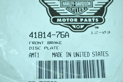 OEM Harley-Davidson 41814-76A Front Brake Disc Plate NOS