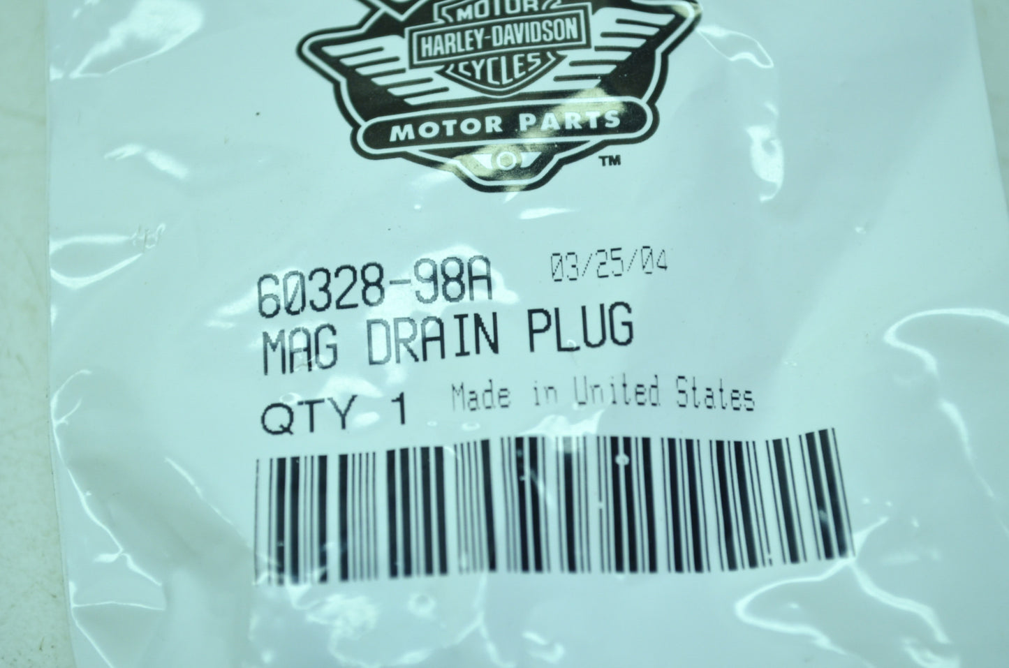 NEW OEM Harley-Davidson Magnectic Drain Plug 60328-98A NOS
