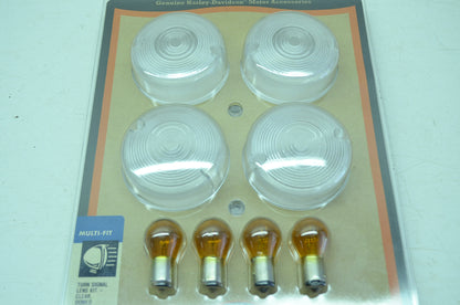 NEW OEM Harley Davidson Turn Signal Lens Clear Kit 69305-02 NOS