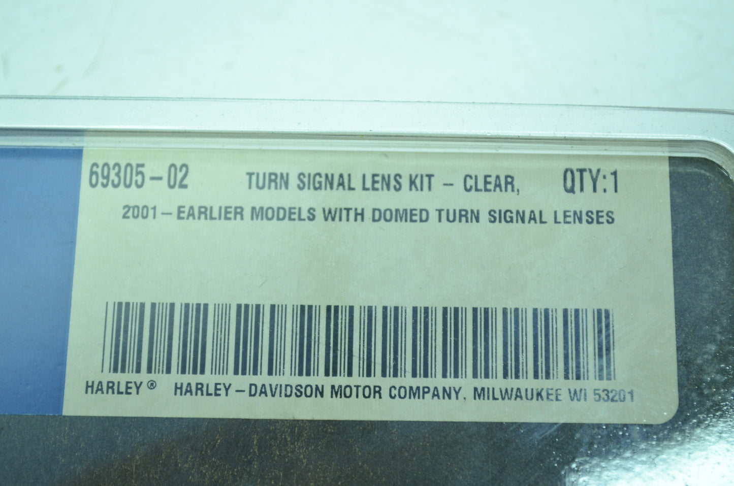 NEW OEM Harley Davidson Turn Signal Lens Clear Kit 69305-02 NOS