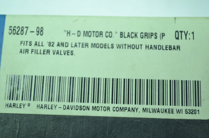 NEW OEM Harley Davidson Handle bar Grips HD Motor Co 56287-98 NOS