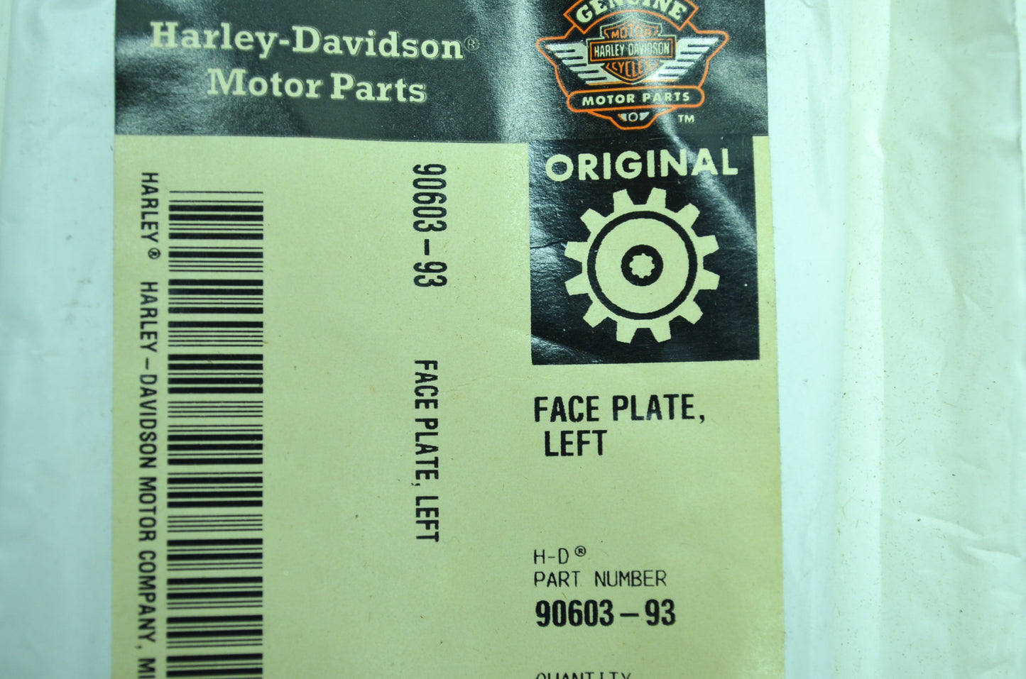 Left Face Plate NOS