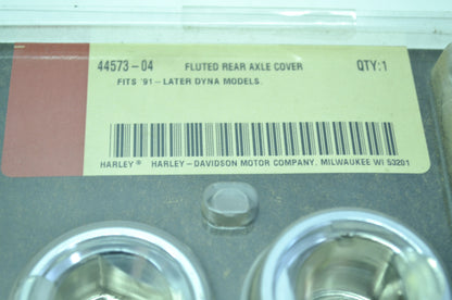 OEM Harley-Davidson 44573-04 Fluted Rear Axle Cover NOS