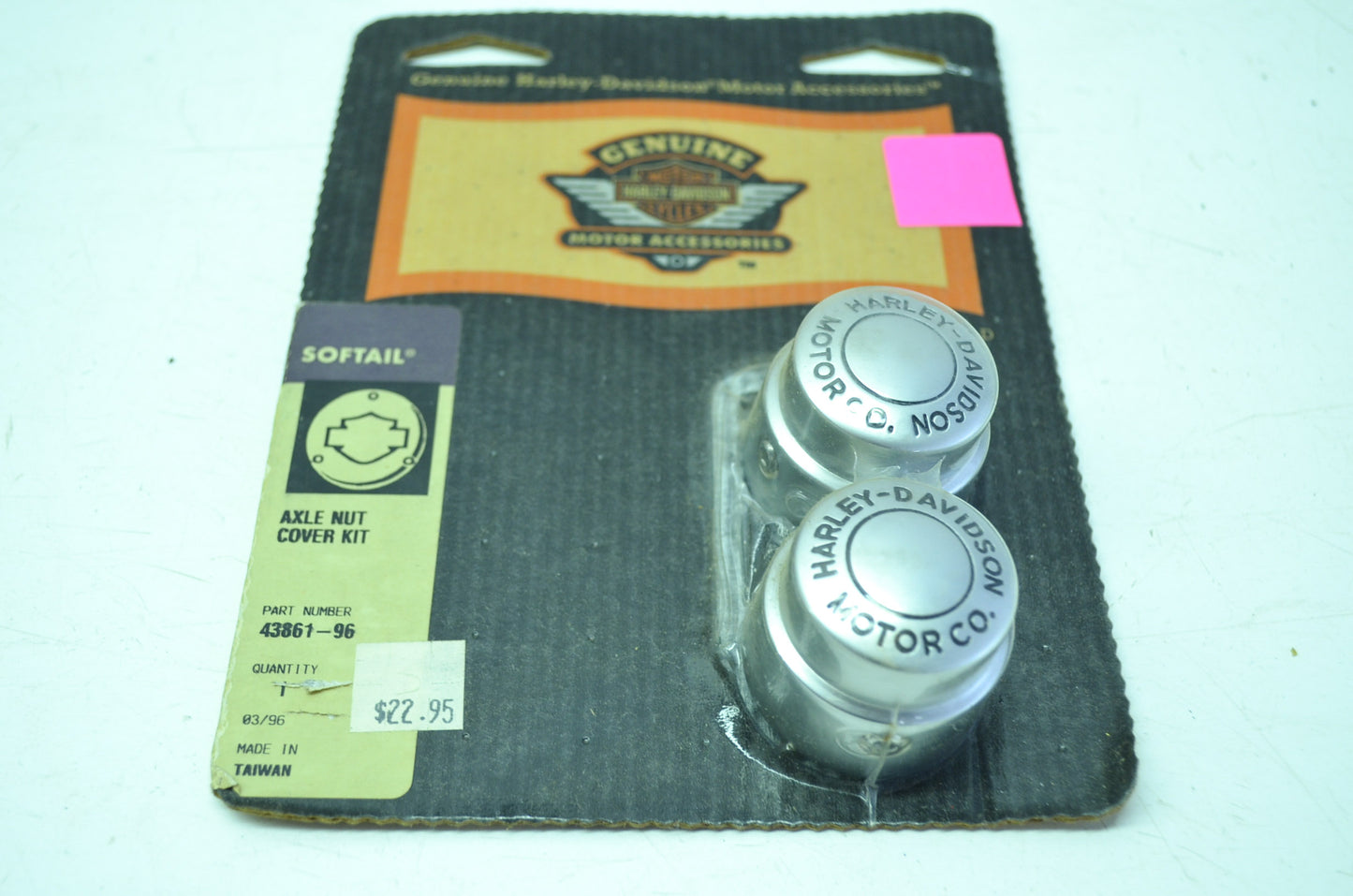 OEM Harley-Davidson 43861-96 Satin Cover Axle Nut Cover NOS