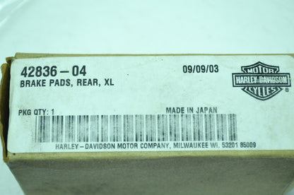 OEM Harley-Davidson 42836-04 Rear Brake Pad Kit Qty 2 NOS