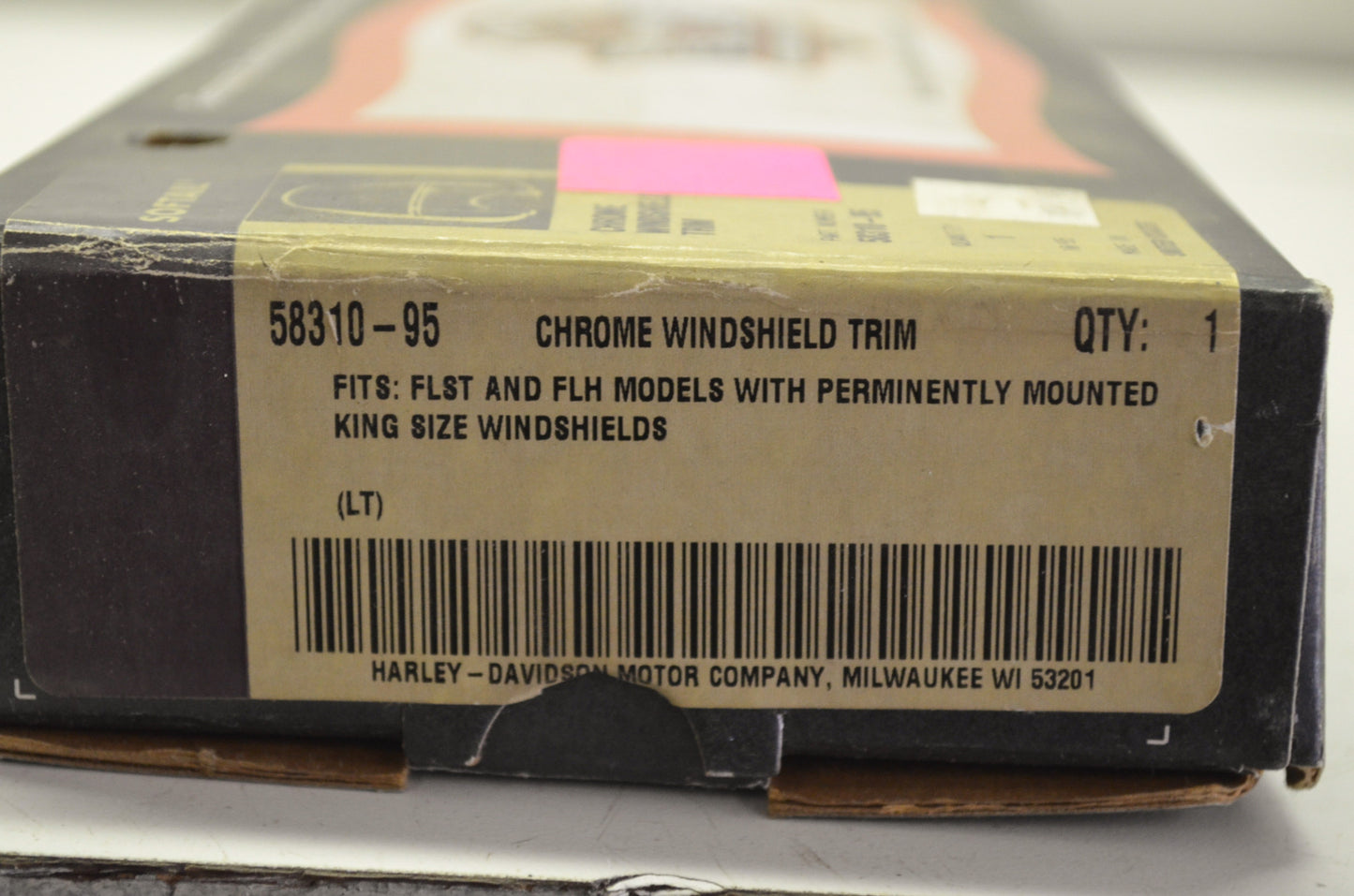 OEM Harley-Davidson 58310-95 Plain Chrome Windshield Trim NOS