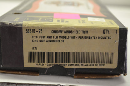 OEM Harley-Davidson 58310-95 Plain Chrome Windshield Trim NOS