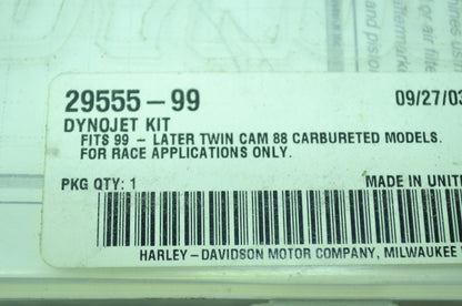 NEW OEM Harley-Davidson Dyno Jet Jet Kit 29555-99 NOS