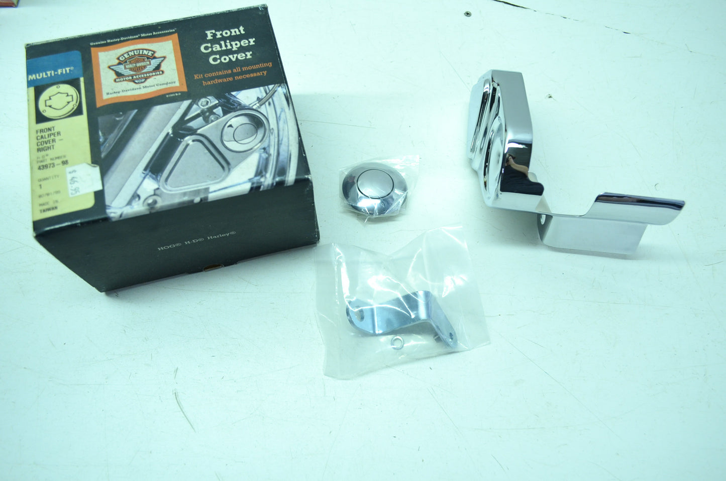 OEM Harley-Davidson 43973-98 Right Caliper Cover Kit NOS