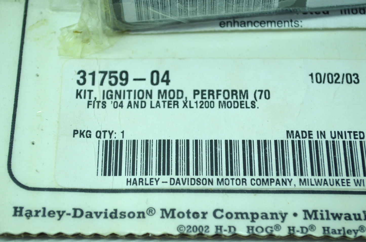 NEW OEM Harley-Davidson Ignition Module Performance 7000 RPM 31759-04 NOS
