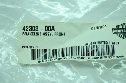 OEM Harley-Davidson 42303-00A Front Brake Line NOS