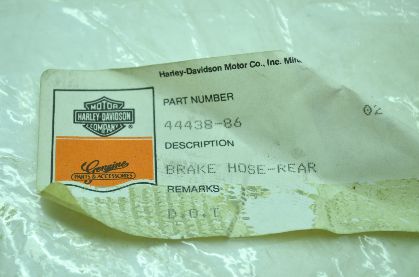 OEM Harley-Davidson 44438-86 Rear Brake Line Kit NOS