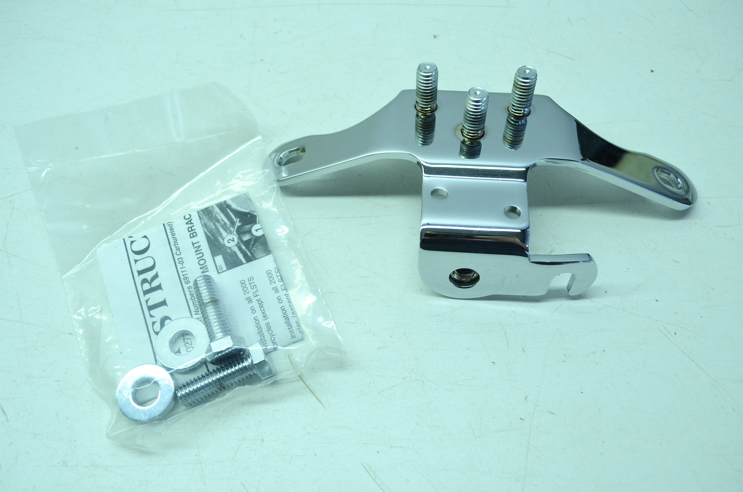 OEM Harley-Davidson 69111-03 Chrome Motor Mount Bracket Kit NOS