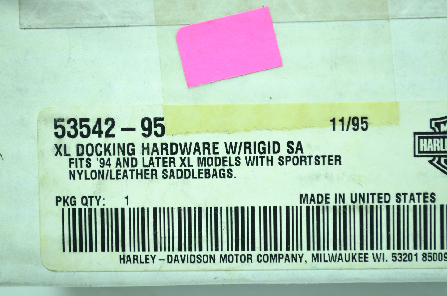 OEM Harley-Davidson 53542-95 Docking Hardware Kit NOS