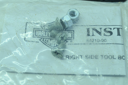 NEW OEM Harley Davidson Tool Box Bracket Kit 64210-90 NOS