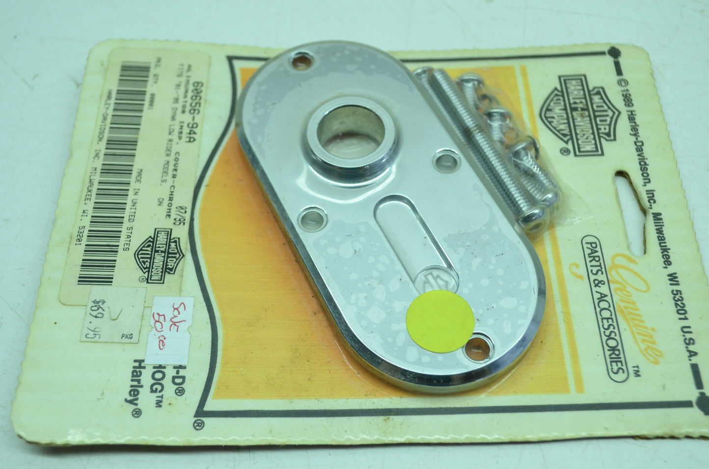 OEM Harley-Davidson 60656-94A Chrome Illuminator Inspection Cover NOS