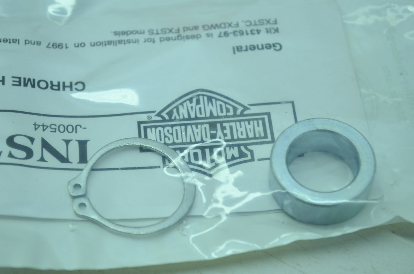 OEM Harley-Davidson 43163-97 Front Wheel Hub Cap Kit 21" NOS