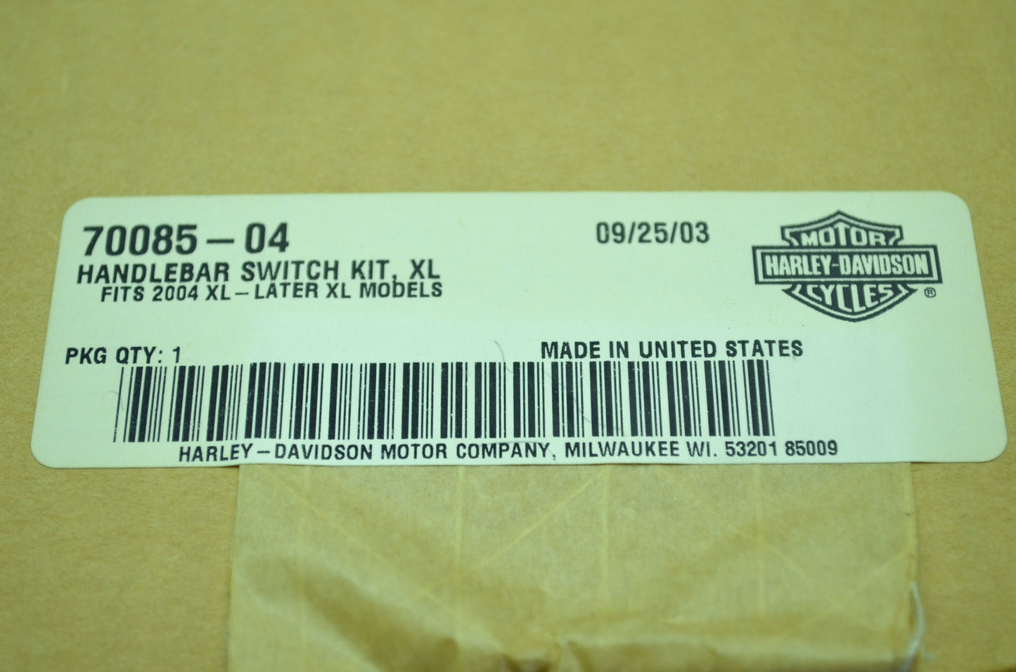 OEM Harley-Davidson 70085-04 Handlebar Switch Kit NOS