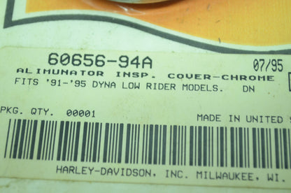 OEM Harley-Davidson 60656-94A Chrome Illuminator Inspection Cover NOS
