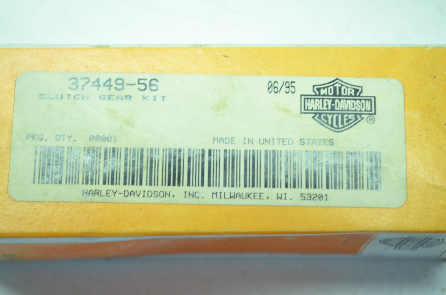 OEM Harley-Davidson 37449-56 Clutch Gear Kit NOS