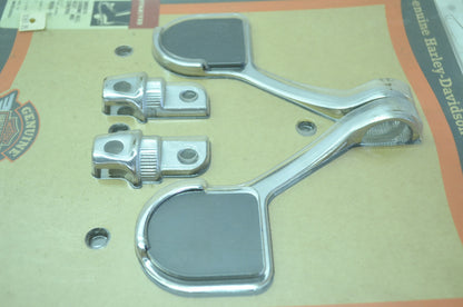 OEM Harley-Davidson 50265-01 Smooth Chrome Heel Rest Kit NOS