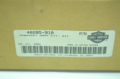 OEM Harley-Davidson 40285-91A Transmission Sprocket Kit 27T NOS
