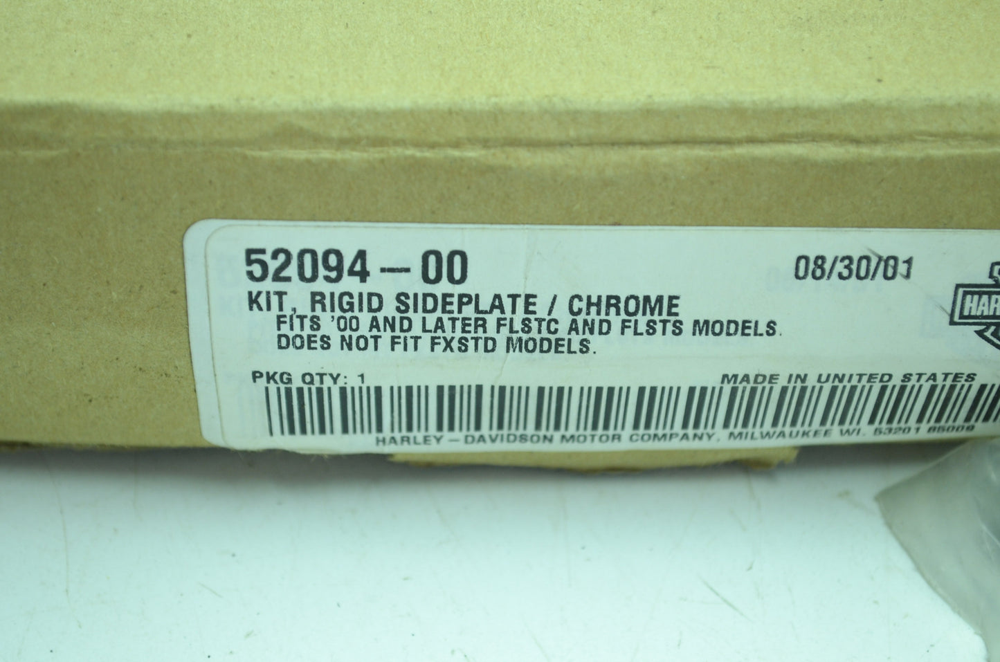 OEM Harley-Davidson 52094-00 Rigid Side Plate Kit NOS