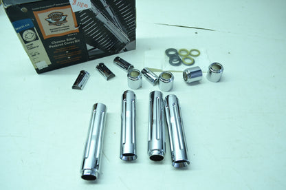 NEW OEM Harley Davidson Chrome Billet Pushrod Cover Kit 18096-00 NOS