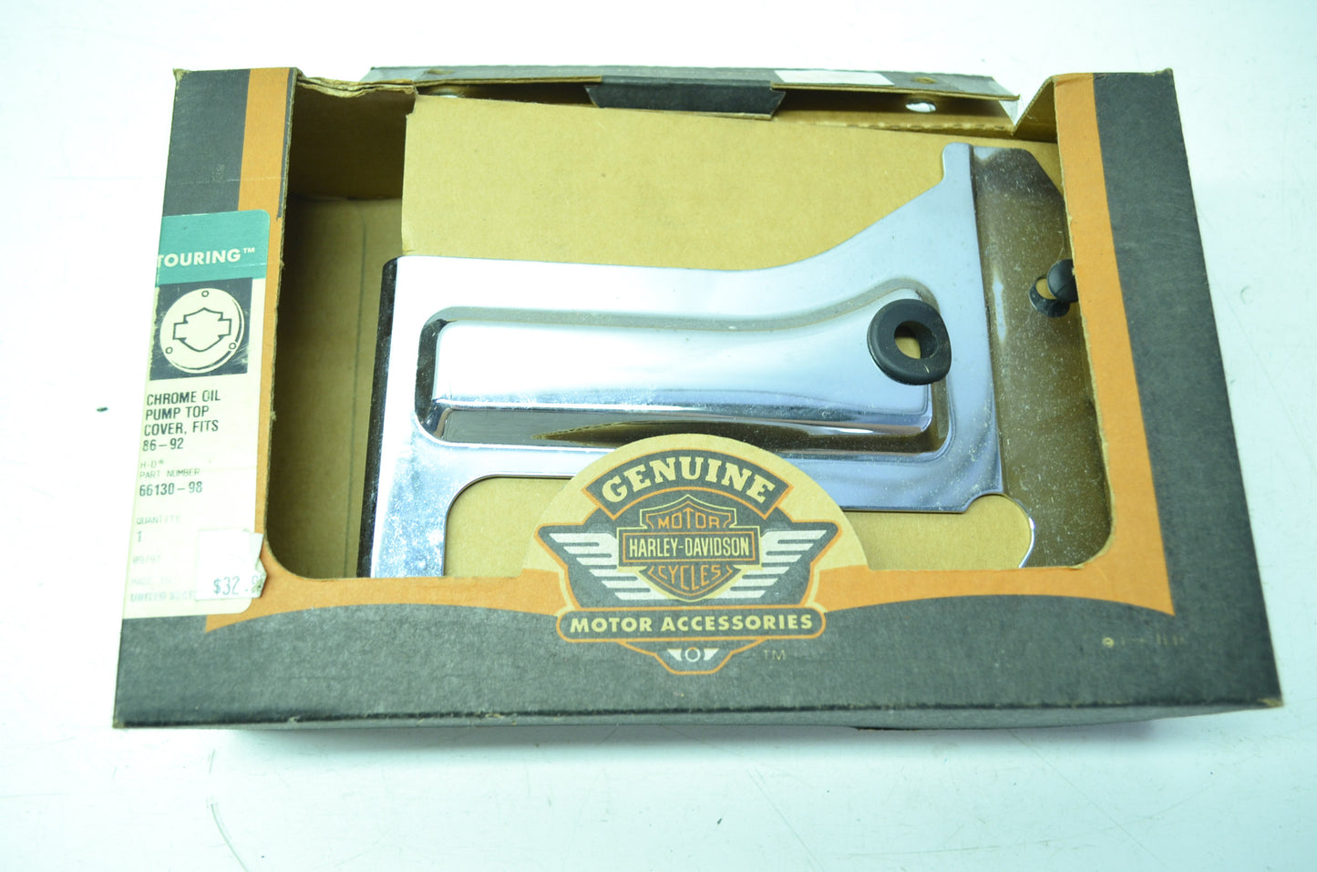 NEW OEM Harley Davidson Oil Pump Cover Chrome 96-92 FLH FLHT 66130-98 NOS