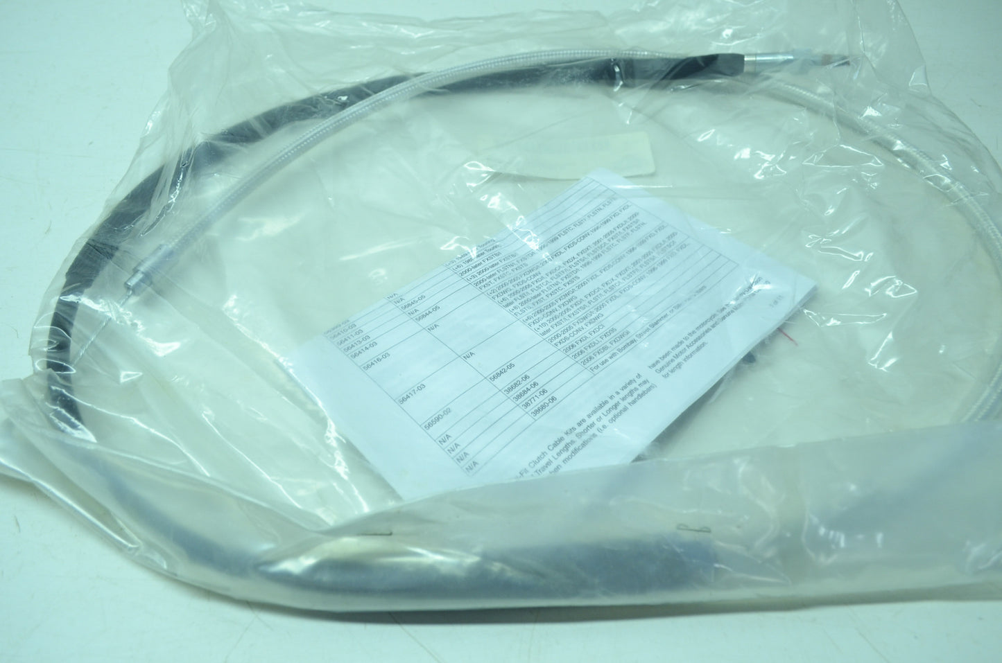 NEW OEM Harley Davidson Black Diamond Clutch Cable Braided 38771-06 NOS