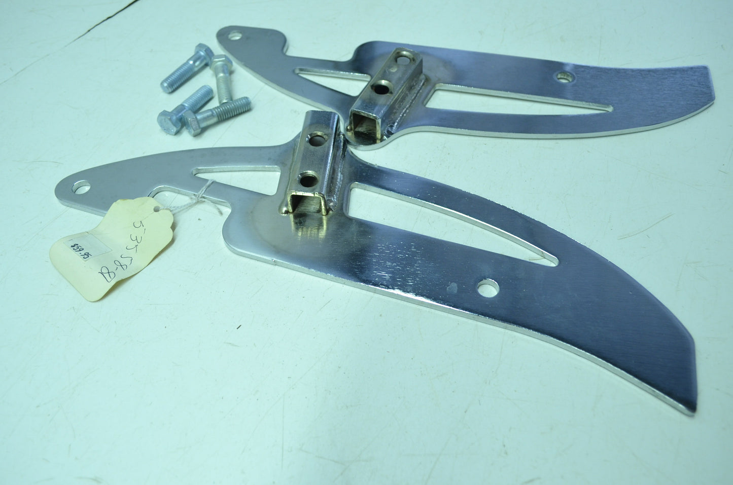 NEW OEM Harley Davidson Sissy Upright Bar Side Plate Bracket Kit 53558-81 NOS