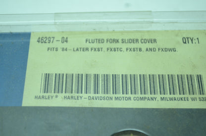 OEM Harley-Davidson 46297-04 Fluted Fork Slider Cover NOS