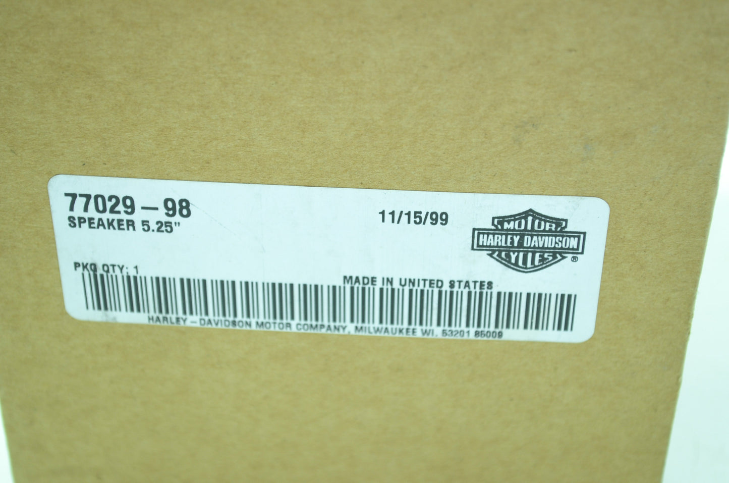NEW OEM Harley Davidson Speaker 5.25' 98-05 touring 77029-98 NOS