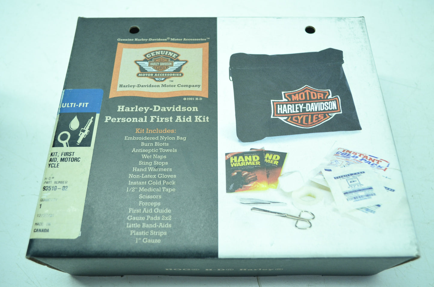 NEW OEM Harley Davidson Motorcycle First Aid Kit 93510-02 NOS