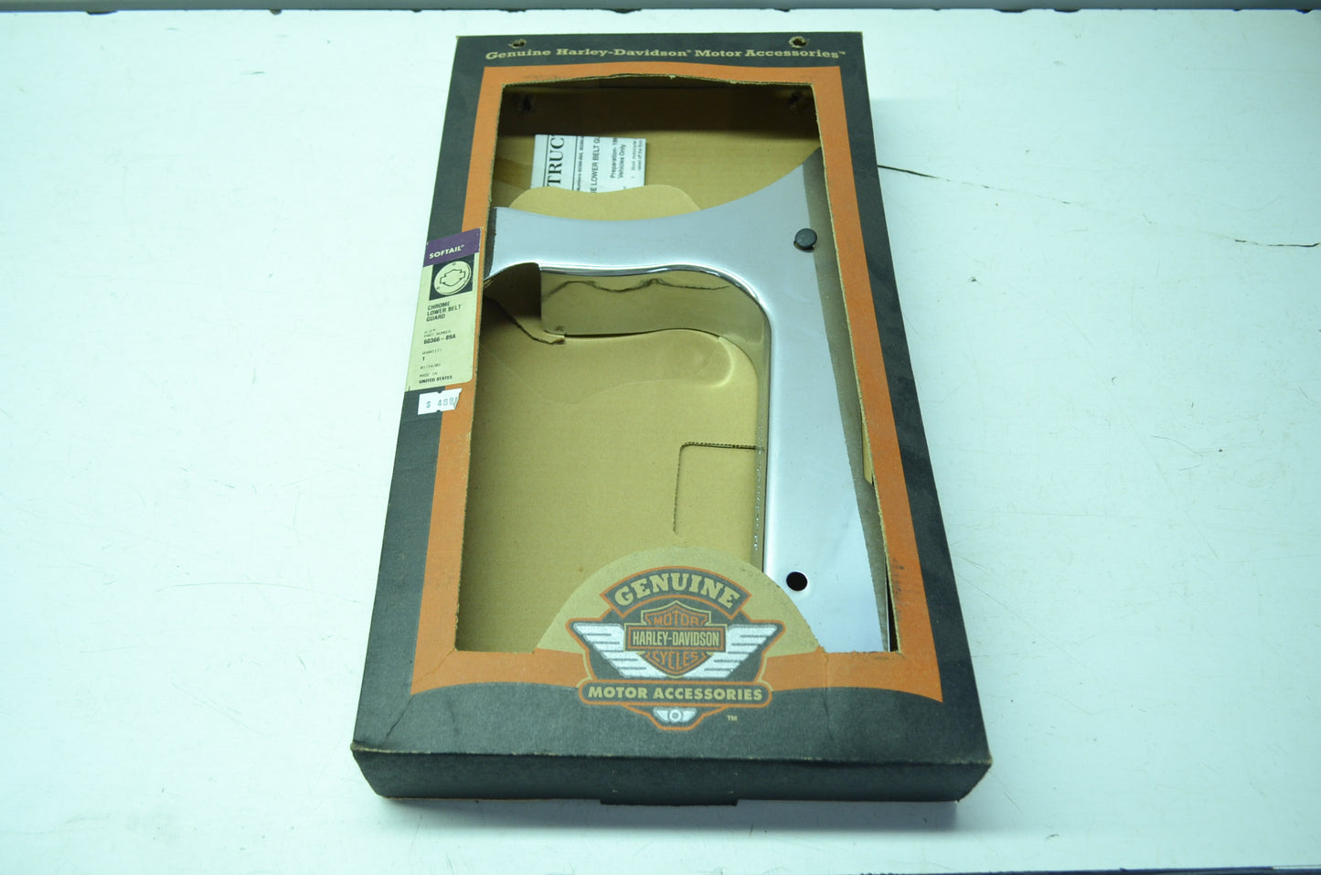 OEM Harley-Davidson 60366-89A Chrome Lower Belt Guard NOS