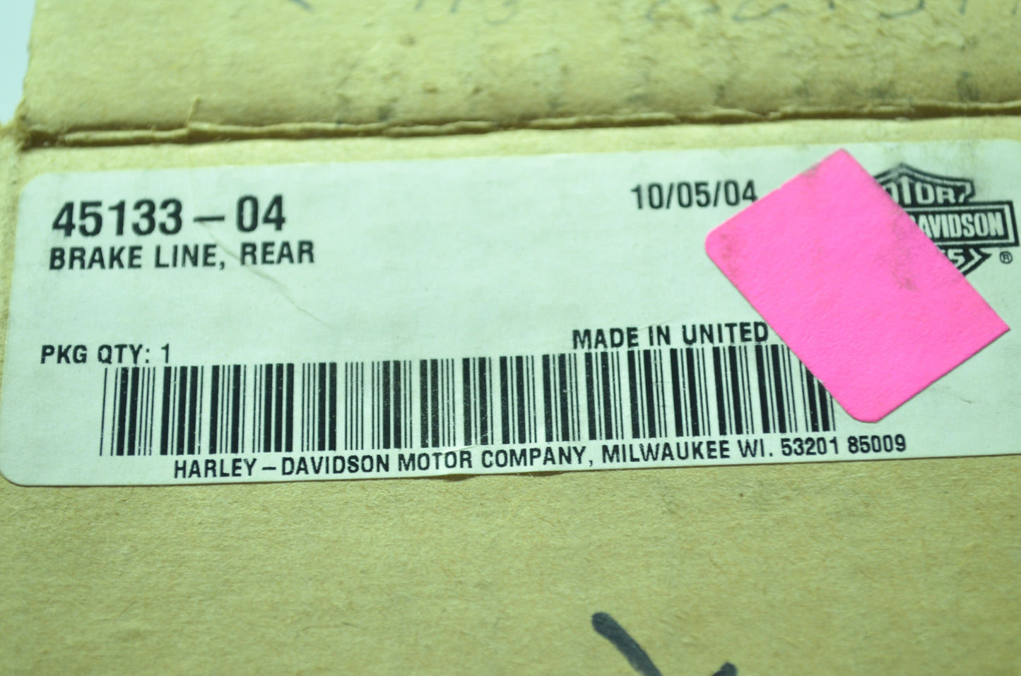 OEM Harley-Davidson 45133-04 Rear Brakeline Assembly Kit NOS