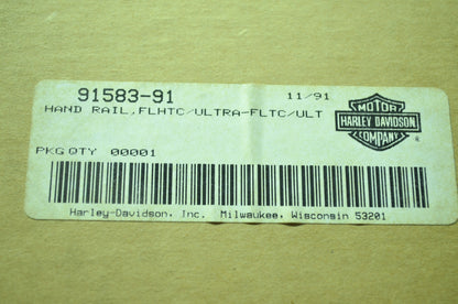 NEW OEM Harley Davidson Passenger Hand Rail 91583-91 NOS