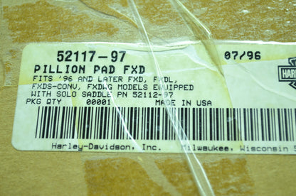 OEM Harley-Davidson 52117-97 Pillion Pad NOS