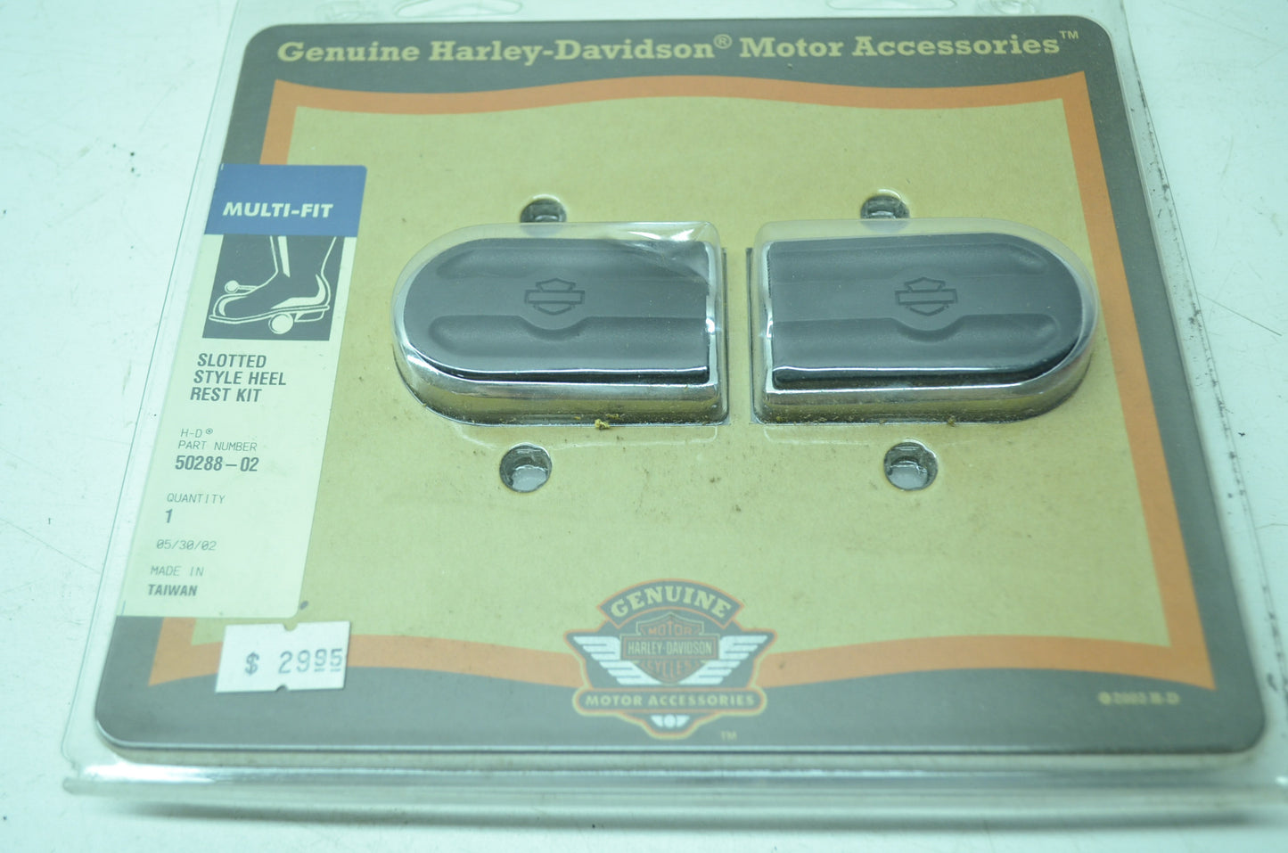 OEM Harley-Davidson 50288-02 Heel Rest Pad Kit NOS