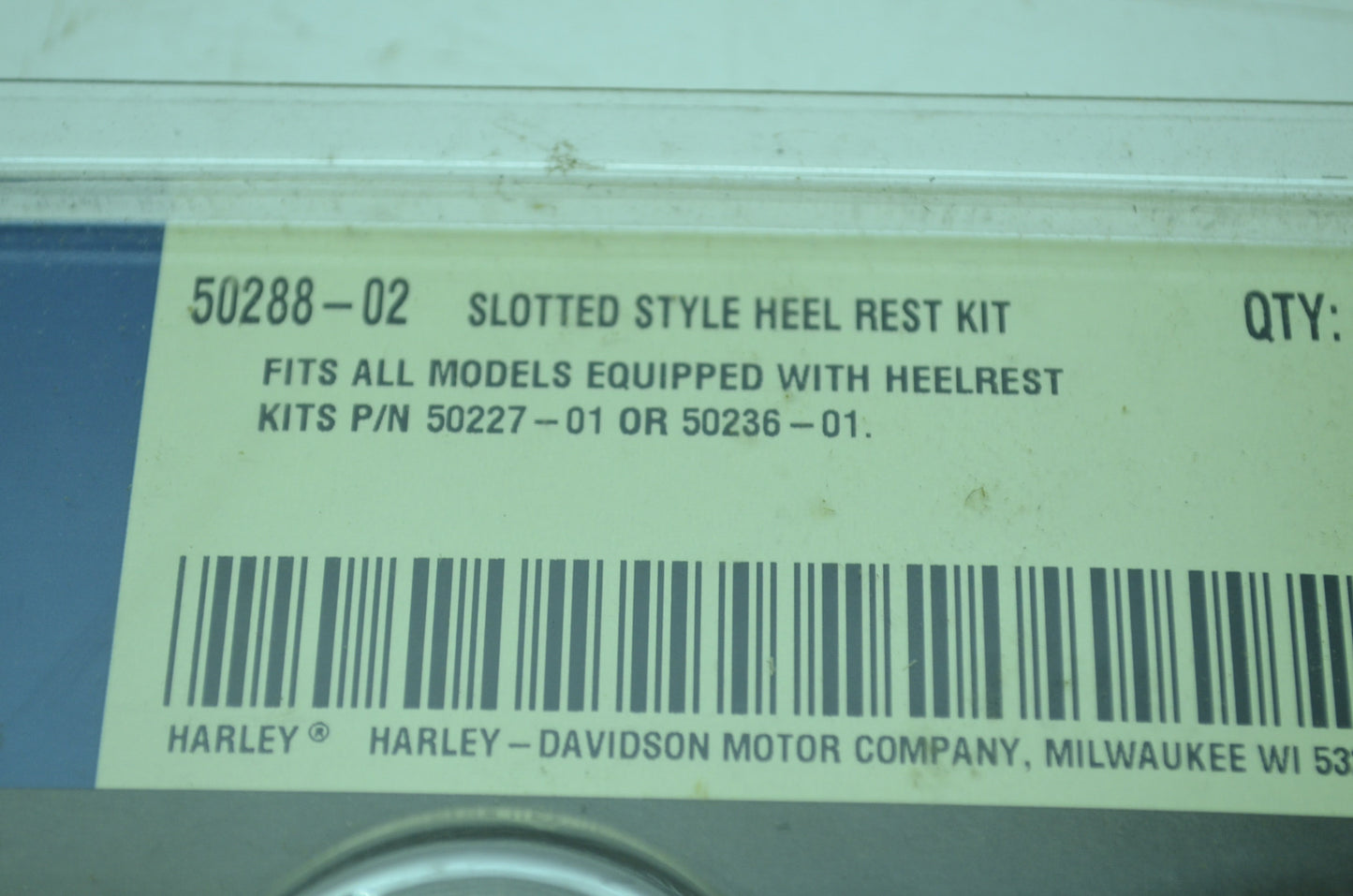 OEM Harley-Davidson 50288-02 Heel Rest Pad Kit NOS